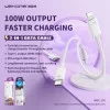 Cablu Wekome WDC-176 Cable, 2 in 1, 100W (Type C to Type C & Lithning) [White]